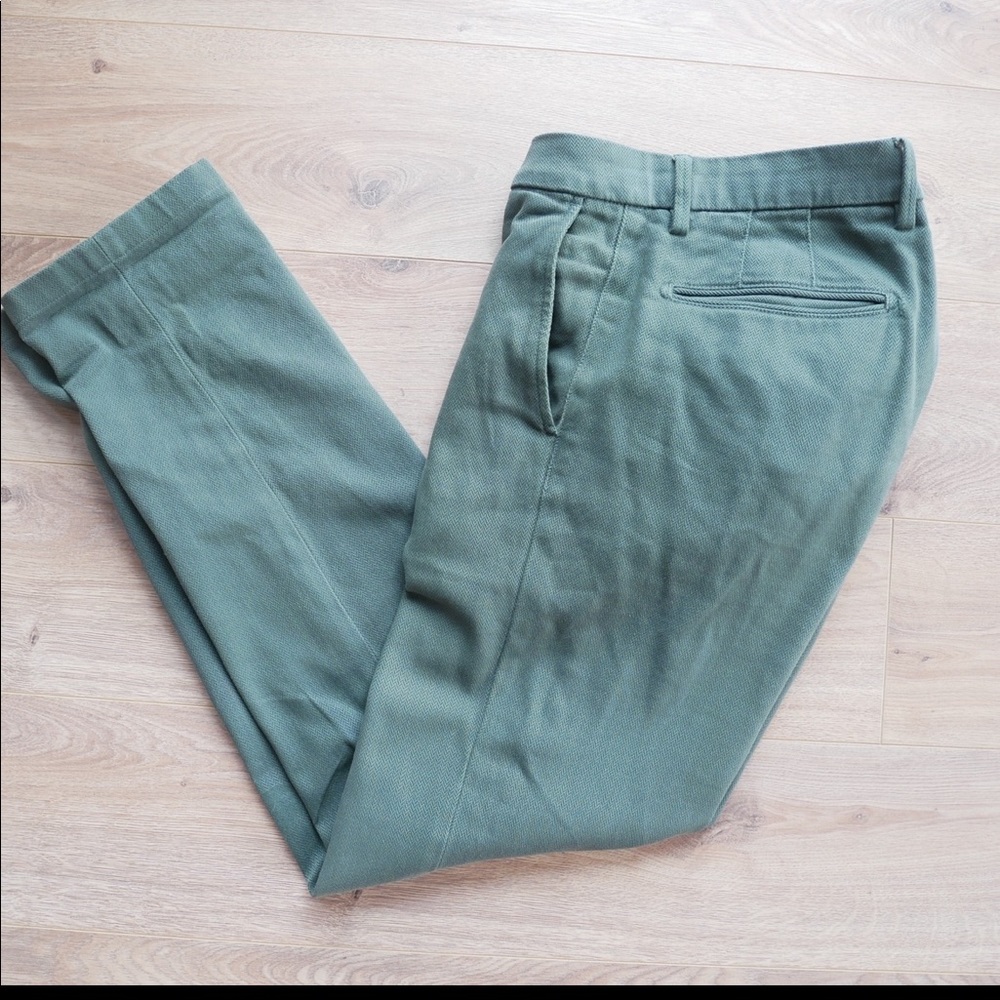 Boggi Green Herringbone Chino